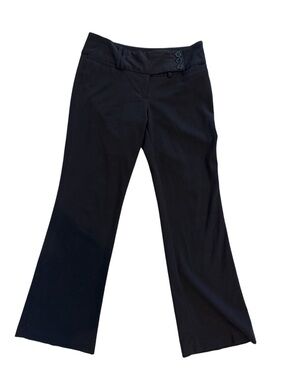 Star City Black Women's Low Rise Flare Button Closure Trousers Pants Size S